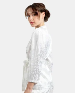 Chaquetas Y Abrigos*Cuplé Americana Cruzada Jacquard Blanco