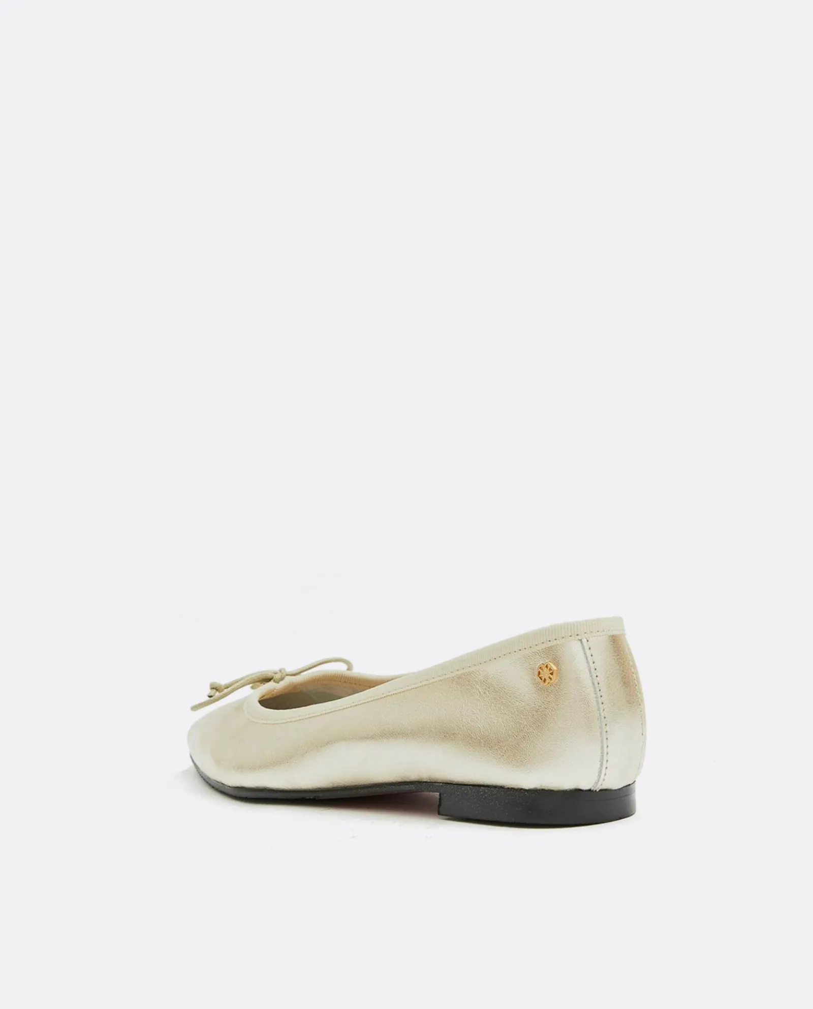 Mocasines Y Bailarinas*Cuplé Bailarina Punta Fina Napa Platino