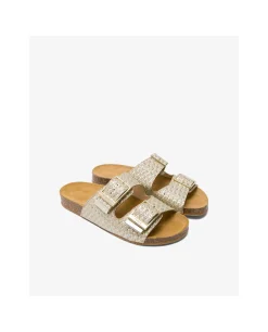 Sandalias*Cuplé Bio Hebillas Trenzado Oro