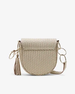 Bandoleras*Cuplé Bolso Bandolera Borlas Piel Trenzada Oro