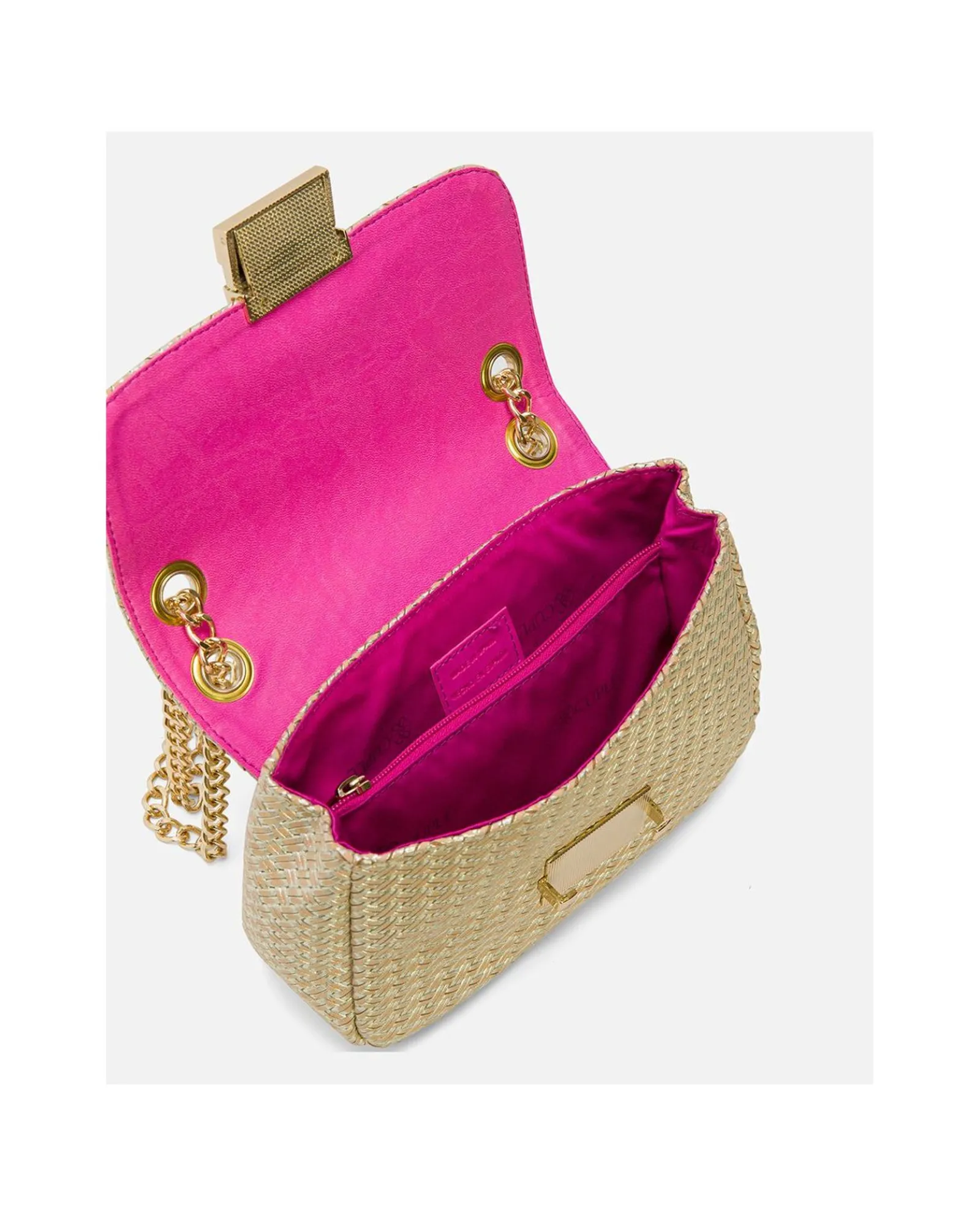 Bandoleras*Cuplé Bolso Caja Pequeno Trenzado Oro