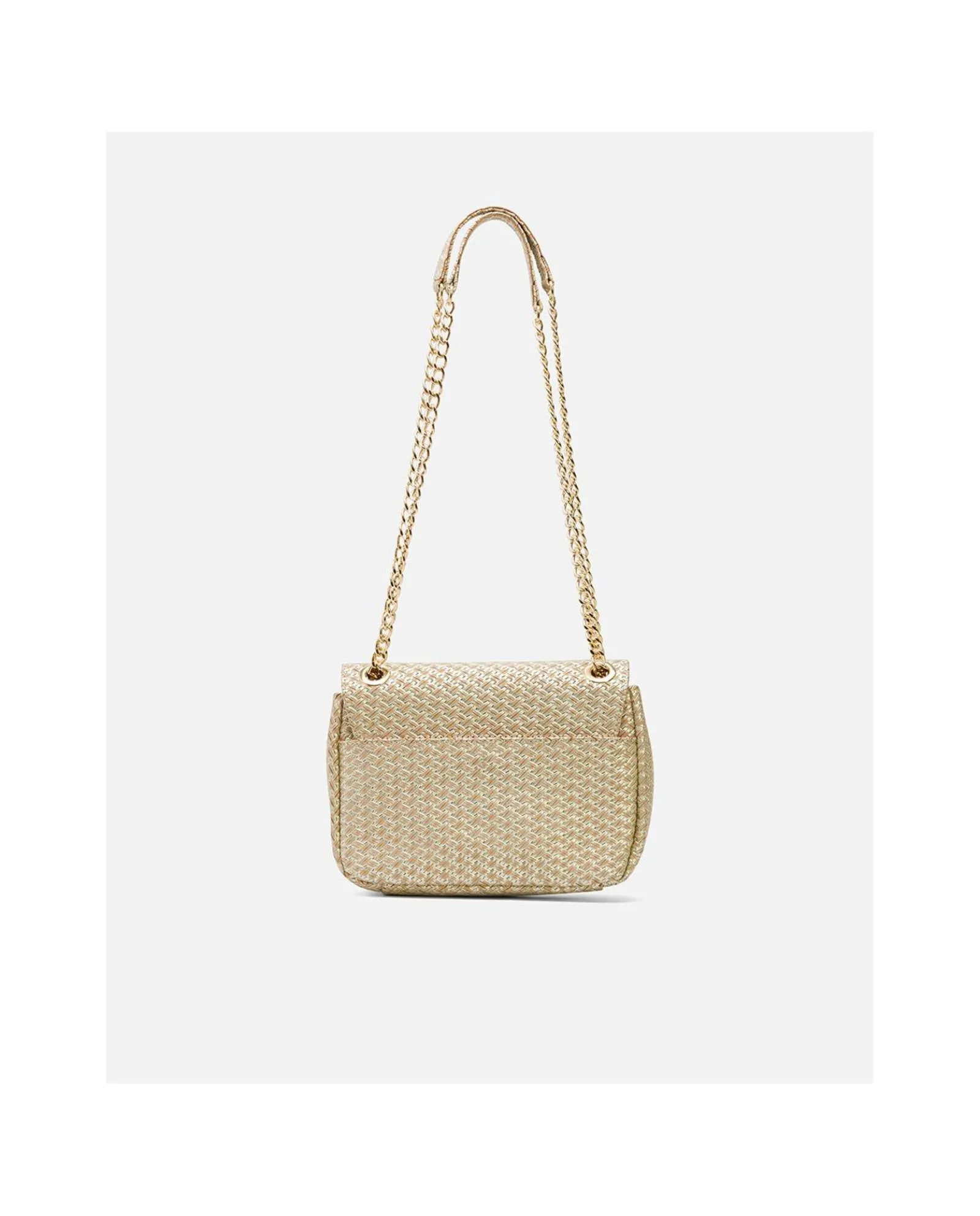 Bandoleras*Cuplé Bolso Caja Pequeno Trenzado Oro