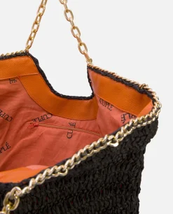 Capazos*Cuplé Bolso Capazo Rafia Negro