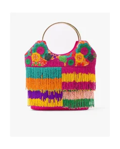Shoppers Y Bolsos Hombro*Cuplé Bolso Flecos Cuentas Multicolor