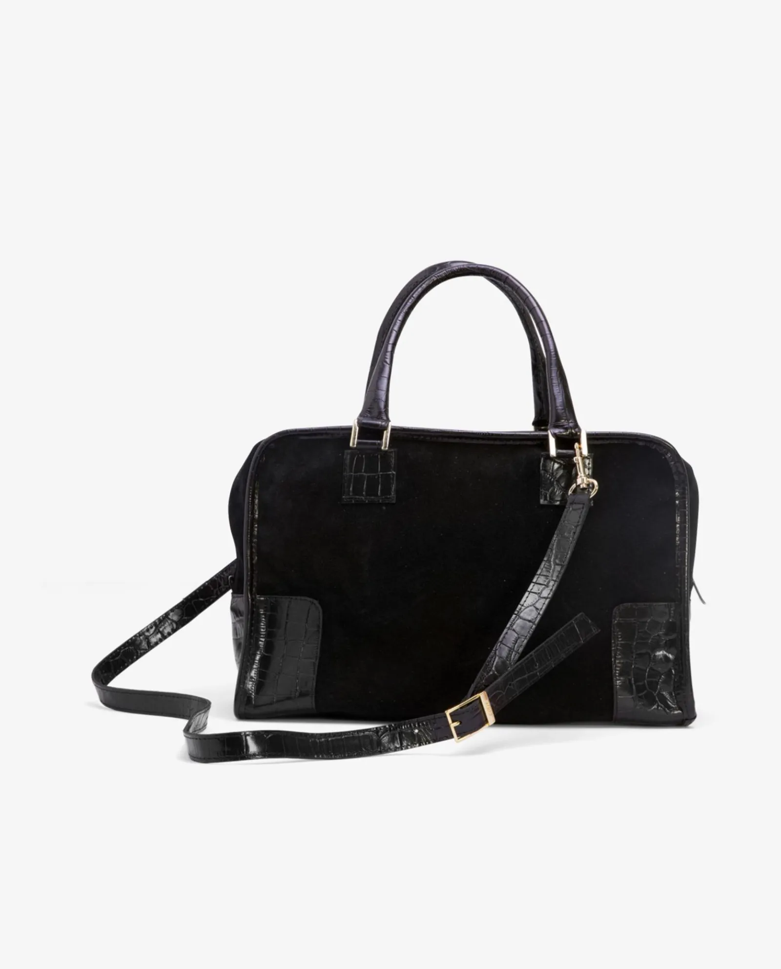 Shoppers Y Bolsos Hombro*Cuplé Bolso Rectangular Serraje Negro