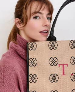 Shoppers Y Bolsos Hombro*Cuplé Bolso Shopper Personalizado Logos Rectos Tejido Es
