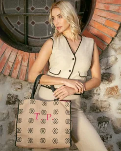 Shoppers Y Bolsos Hombro*Cuplé Bolso Shopper Personalizado Logos Rectos Tejido Es