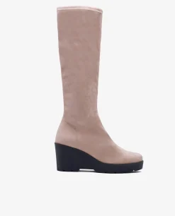 Botas Y Botines*Cuplé Bota Alta Cuna Ultrasuede Strech Cuero