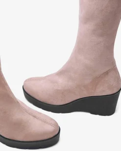 Botas Y Botines*Cuplé Bota Alta Cuna Ultrasuede Strech Cuero