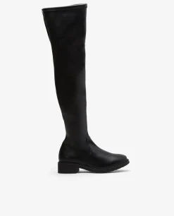 Botas Y Botines*Cuplé Bota Alta Tecnopiel Negro