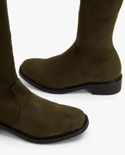 Botas Y Botines*Cuplé Bota Alta Ultrasuede Strech Verde