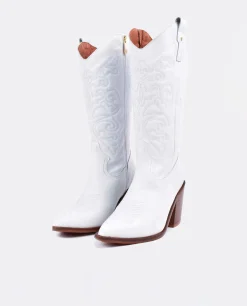 Botas Y Botines*Cuplé Bota Cow Napa Blanco