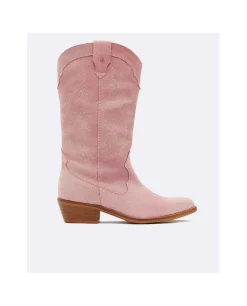 Botas Y Botines*Cuplé Bota Cowboy Tacón Bajo Serraje Antique