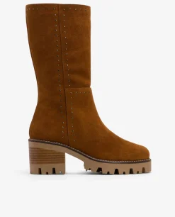 Botas Y Botines*Cuplé Bota Microtachas Serraje Cuero