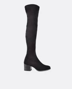 Botas Y Botines*Cuplé Bota Mosquetera Strech Ultrasuede Strech Negro