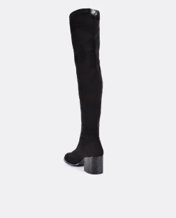 Botas Y Botines*Cuplé Bota Mosquetera Strech Ultrasuede Strech Negro