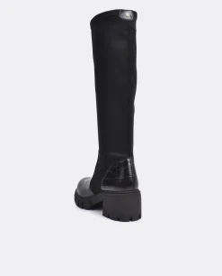 Botas Y Botines*Cuplé Bota Pala Y Talon Licra/Coco Negro
