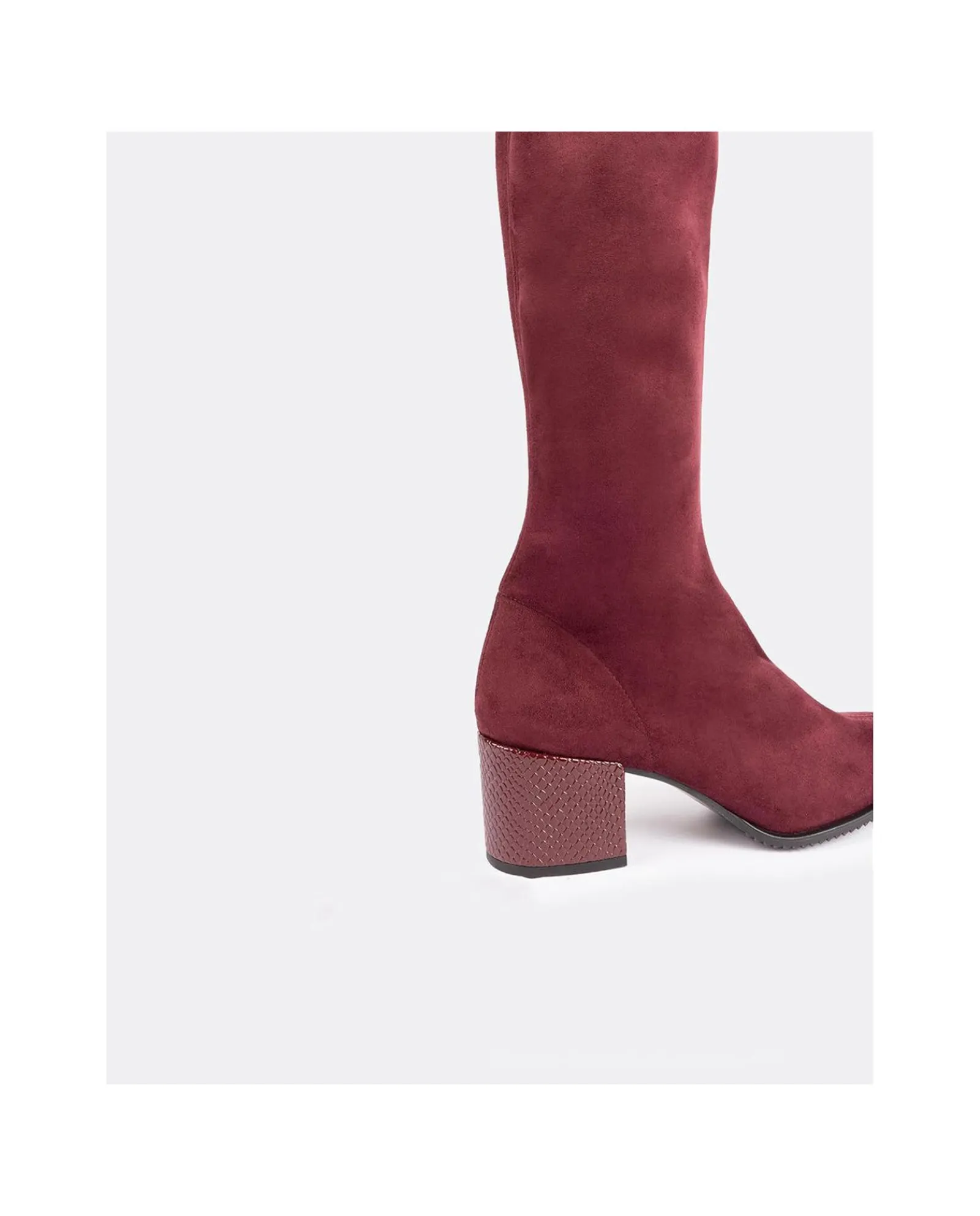 Botas Y Botines*Cuplé Bota Strech Burdeos