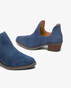 Botas Y Botines*Cuplé Botin Abertura Serraje Marino