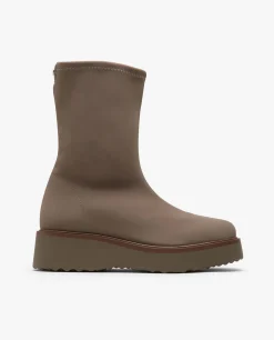Botas Y Botines*Cuplé Botin Calcetin Licra Strech Kaki