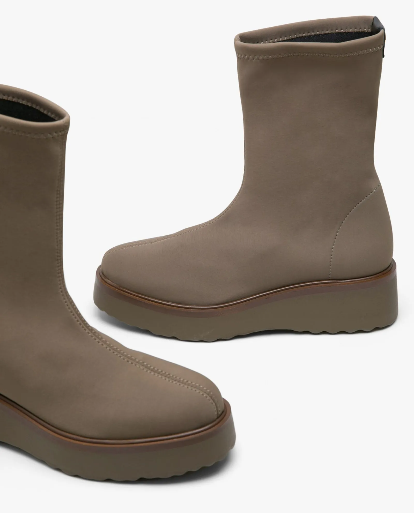 Botas Y Botines*Cuplé Botin Calcetin Licra Strech Kaki