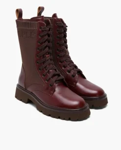 Botas Y Botines*Cuplé Botin Cordones Napa Marron