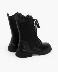 Botas Y Botines*Cuplé Botin Cordones Napa Negro