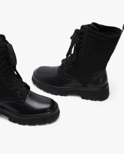 Botas Y Botines*Cuplé Botin Cordones Napa Negro