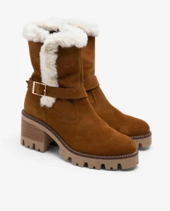 Botas Y Botines*Cuplé Botin Hebilla Serraje Cuero