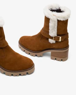 Botas Y Botines*Cuplé Botin Hebilla Serraje Cuero