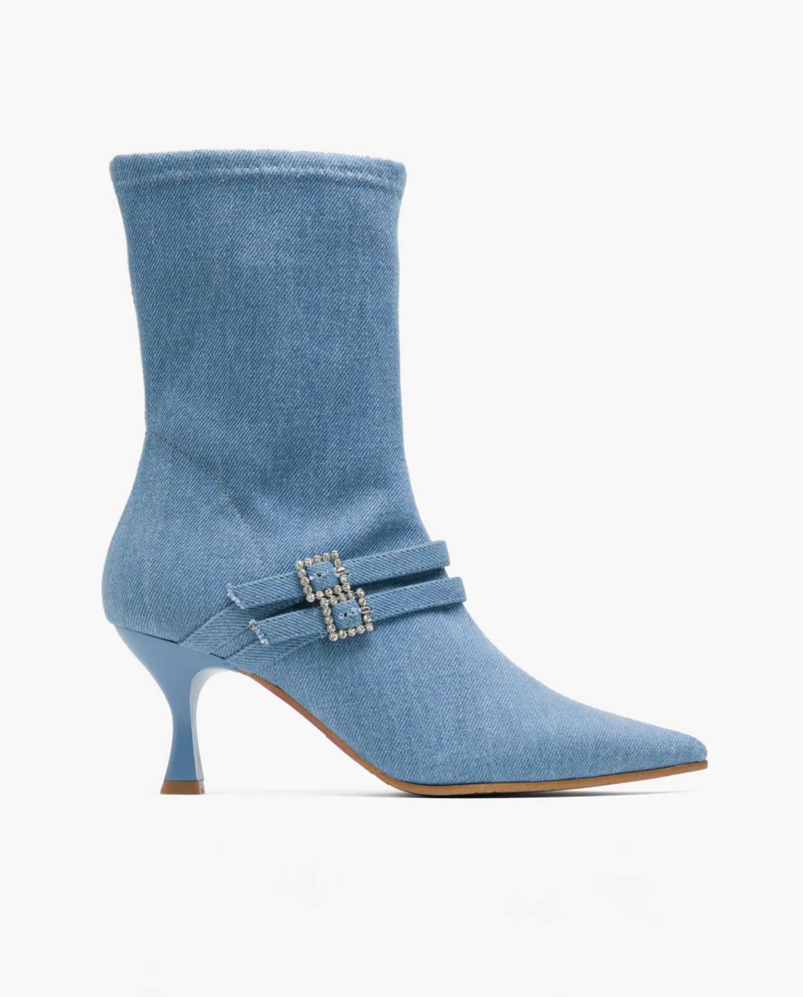 Botas Y Botines*Cuplé Botin Hebilla Vaquero Azul