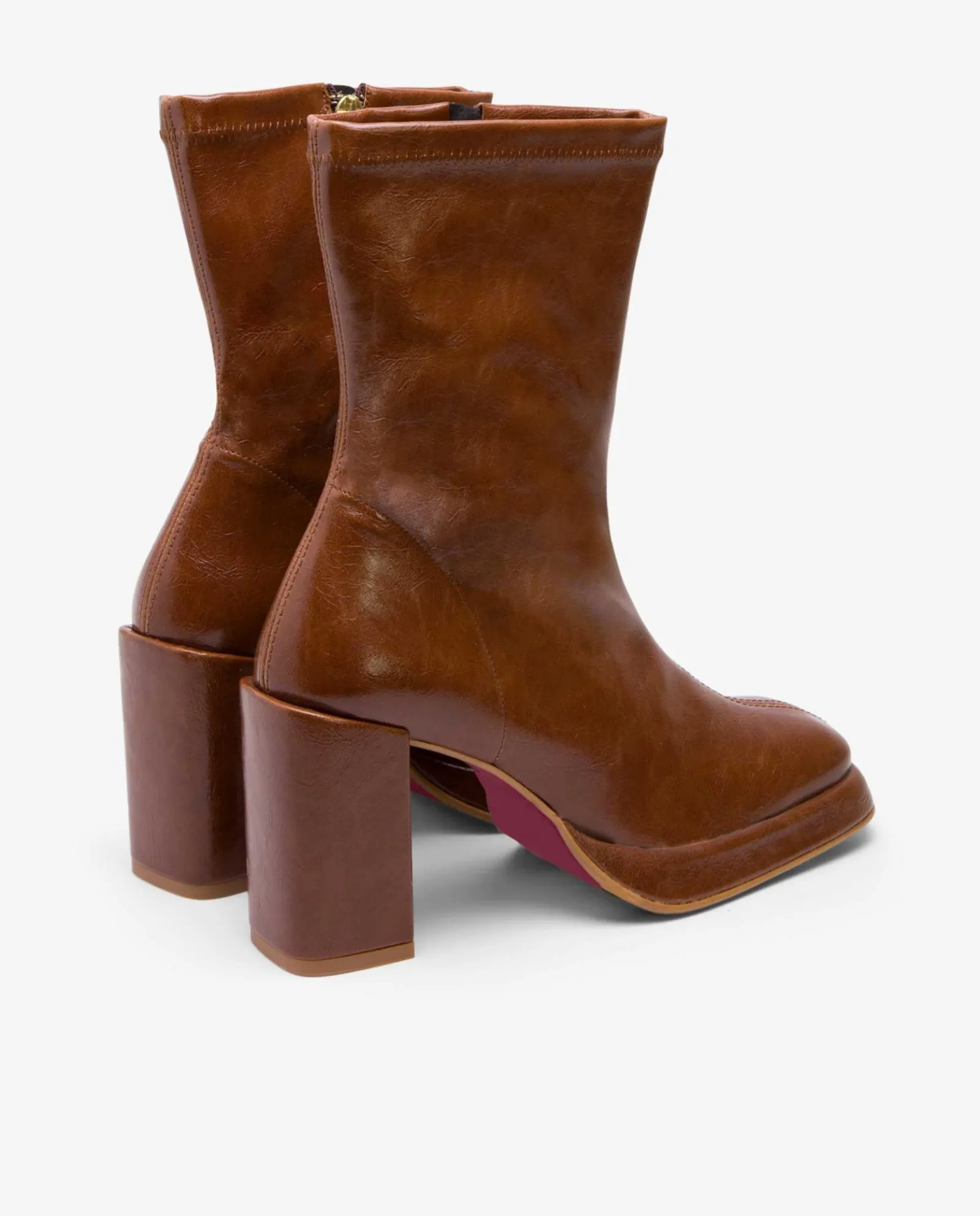 Botas Y Botines*Cuplé Botin Plataforma Tecnopiel Marron
