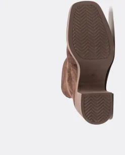 Botas Y Botines*Cuplé Botin Plataforma Ultrasuede Strech Marron