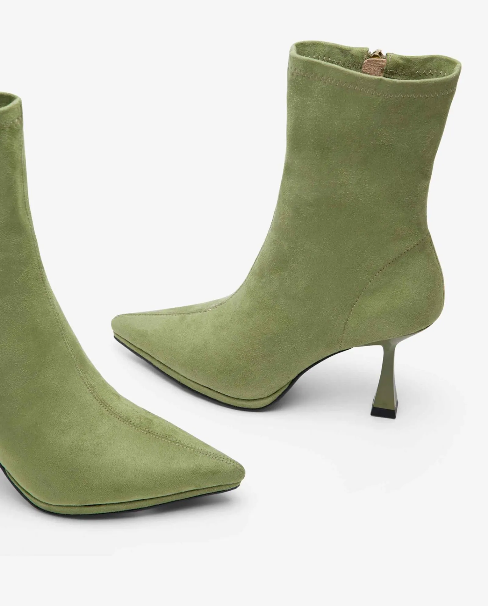 Botas Y Botines*Cuplé Botin T/A Ultrasuede Strech Verde