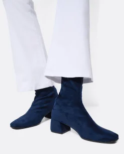 Botas Y Botines*Cuplé Botin Ultrasuede Strech Marino