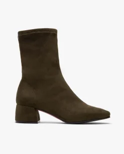Botas Y Botines*Cuplé Botin Ultrasuede Strech Verde