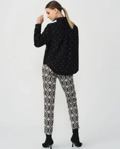Camisas Y Tops*Cuplé Camisa Brillantes Algodon Negro