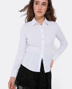 Camisas Y Tops*Cuplé Camisa Entallada Popelin Blanco
