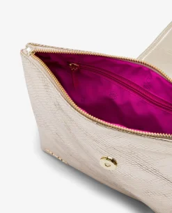 Bolsos Mano*Cuplé Cartera De Mano Altea Serpiente Oro