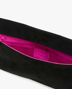 Bolsos Mano*Cuplé Cartera Iman Ultrasuede Negro