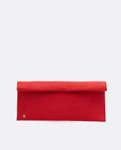 Bolsos Mano*Cuplé Cartera Iman Ultrasuede Rojo