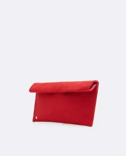 Bolsos Mano*Cuplé Cartera Iman Ultrasuede Rojo