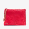 Bolsos Mano*Cuplé Cartera Mano Mediana Serraje Coco Rojo