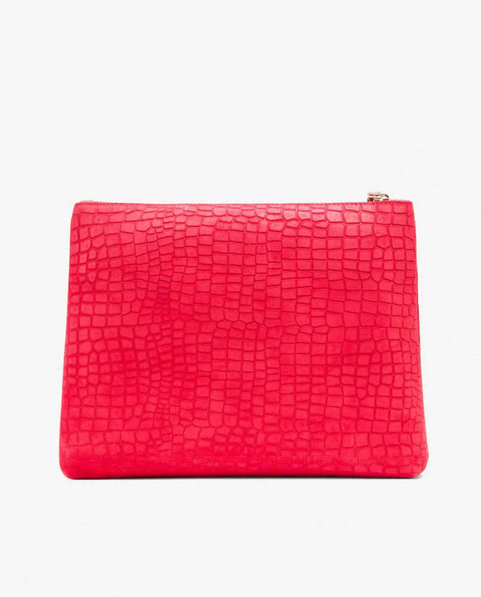 Bolsos Mano*Cuplé Cartera Mano Mediana Serraje Coco Rojo