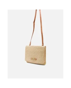 Bolsos Mano*Cuplé Cartera Mano Rafia Beig