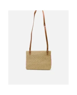 Bolsos Mano*Cuplé Cartera Mano Rafia Beig