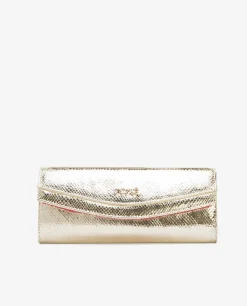 Bolsos Mano*Cuplé Cartera Mano Solapa Serpiente Oro