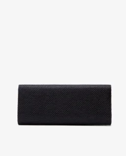 Bolsos Mano*Cuplé Cartera Mano Solapa Textil Negro