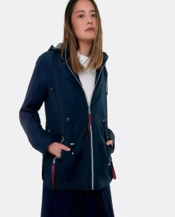 Chaquetas Y Abrigos*Cuplé Chaqueta Corta Con Capucha Tecnico Marino