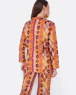 Chaquetas Y Abrigos*Cuplé Chaqueta Cruzada Tejido Estampado Etnico